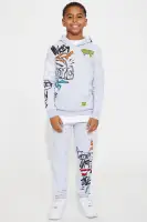 Mini TMNT Graffiti Embroidered Fleece Jogger Set