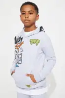 Mini TMNT Graffiti Embroidered Fleece Jogger Set(Heather Grey,4/5)