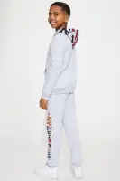 Mini TMNT Graffiti Embroidered Fleece Jogger Set(Heather Grey,4/5)