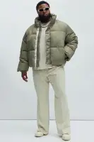 Norton Cropped Puffer(Olive,S)