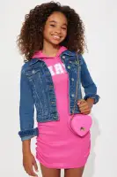 Mini Carrying Along Crossbody Bag(Fuchsia,OS)