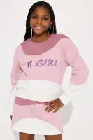 Mini Amara Skirt Set(Purple,4/5)