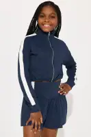 Mini Tennis Courts Romper(Navy/combo,7/8)