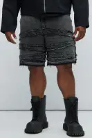 Nice Try Frayed Denim Short(Black Wash,30)