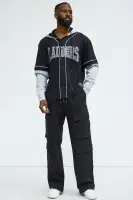 Raiders Clean Up Baseball Hoodie(Grey/Black,S)