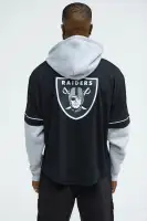Raiders Clean Up Baseball Hoodie(Grey/Black,S)