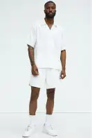 Chain Wave Textured Shirt(White,S)
