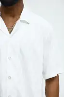 Chain Wave Textured Shirt(White,S)