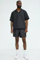 Tonal Tracks Jacquard Shirt(Black,S)