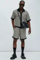 Rushmore Knit Shirt(Black/combo,S)