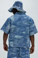 Cloud 9 Textured Shirt(Light Blue,S)