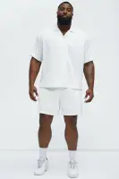 Chain Wave Textured Shirt(White,S)