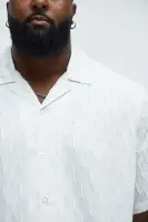 Chain Wave Textured Shirt(White,S)
