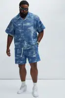 Cloud 9 Textured Shirt(Light Blue,S)