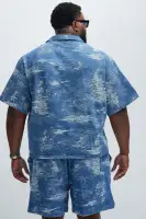 Cloud 9 Textured Shirt(Light Blue,S)