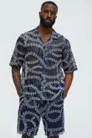 Embroidered Netting Shirt