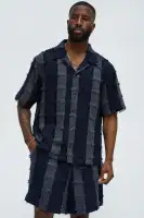 Fray Patchwork Like Shirt