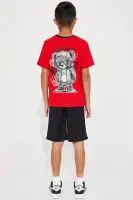 Mini Straight Savage Short Set(Red,4/5)