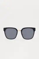 Eye Catching Square Sunglasses(Black,OS)