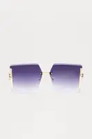 Lets Call It A Day Square Sunglasses(Grey,OS)