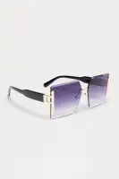Lets Call It A Day Square Sunglasses(Grey,OS)