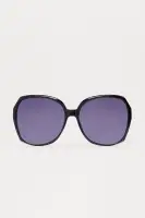 Star Light Round Sunglasses(Black,OS)