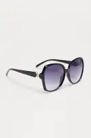 Star Light Round Sunglasses(Black,OS)