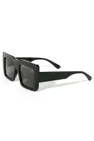 Chunky Flat Top Sunglasses(Black,OS)
