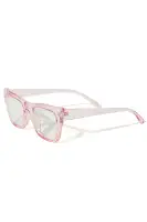 Crystal Clear Persuasion Blue Light Day Glasses(Clear/Pink,OS)