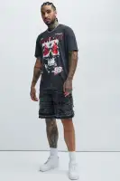Nice Try Frayed Denim Short(Black Wash,30)