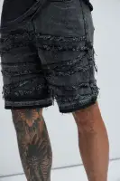Nice Try Frayed Denim Short(Black Wash,30)