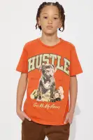 Mini Hustle Is The Game Short Sleeve Tee And Fleece Jogger Pant Set