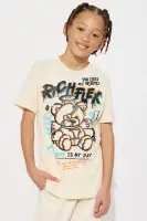 Mini Rich Flex Short Sleeve Tee And Fleece Jogger Pant Set(Cream,8)
