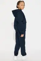 Mini Aiden 2 Piece Cargo Hoodie And Jogger Set(Navy,6)