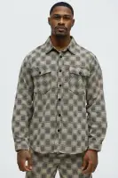Jacquard Checker Relaxed Shirt