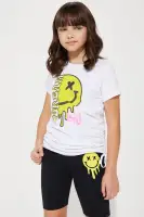 Mini Dream Big Bike Short Set(White/Black,4)