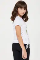 Mini Dream Big Bike Short Set(White/Black,4)