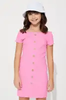 Mini Picnic Ready Off The Shoulder Dress(Pink,4/5)