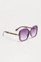 Sapphire Shade Round Sunglasses(Purple,OS)