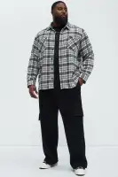 Gas Plaid Classic Flannel(Grey/combo,S)