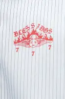 Cropped Saints And Sinners Long Sleeve Button Up(White,S)