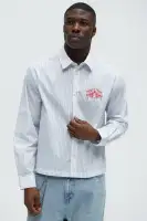 Cropped Saints And Sinners Long Sleeve Button Up