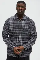 Carson Plaid Classic Long Sleeve Button Up(Black/combo,S)