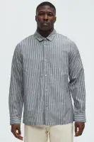 Corey Striped Linen Button Up