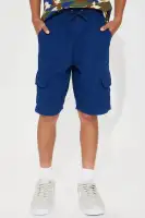 Mini Pull On Twill Cargo Shorts(Navy,4)