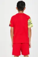 Mini Space Jam Oversized Tee Short Set(Red,4/5)