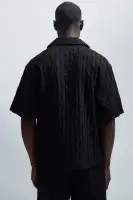 Atticus Textured Shirt(Black,S)