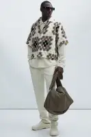 Gaston Jacquard Cropped Shirt(Brown/combo,S)