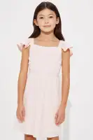 Mini Margot Ruffle Sleeve Dress(Blush,4/5)