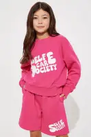 Mini Self Care Society Short Set(Fuchsia,4/5)